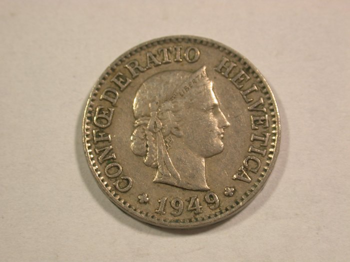 C06 Schweiz 10 Rappen 1949 in ss Originalbilder