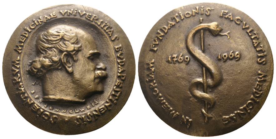  Madarassy Walter, Bronzemedaille Budapest 1969; 374 g, Ø 87,47 mm   