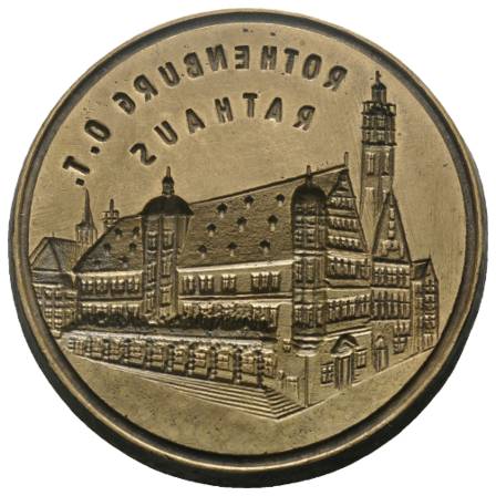  Bayern-Rothenburg, Messing-Matritzenstempel; 143,12 g; Ø 62,24 mm   