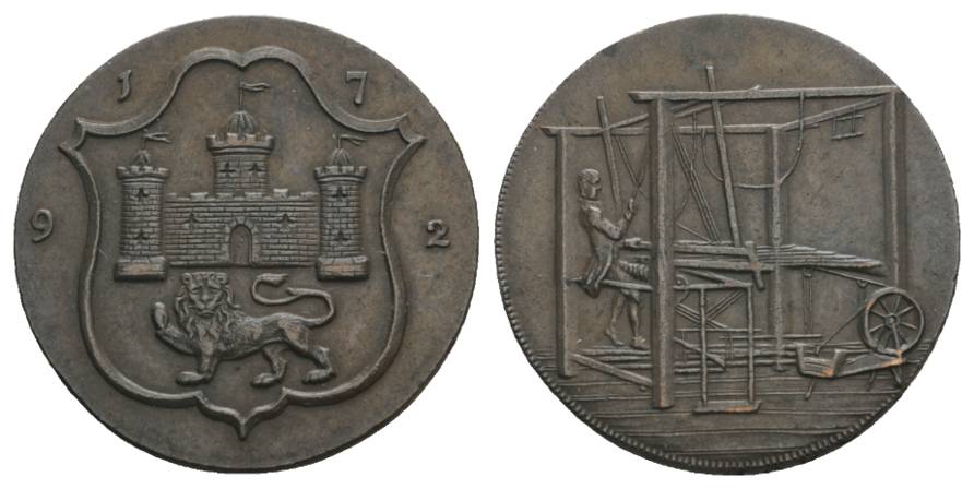  Bronzemedaille, 1792; 10,95 g; Ø 28,23 mm   