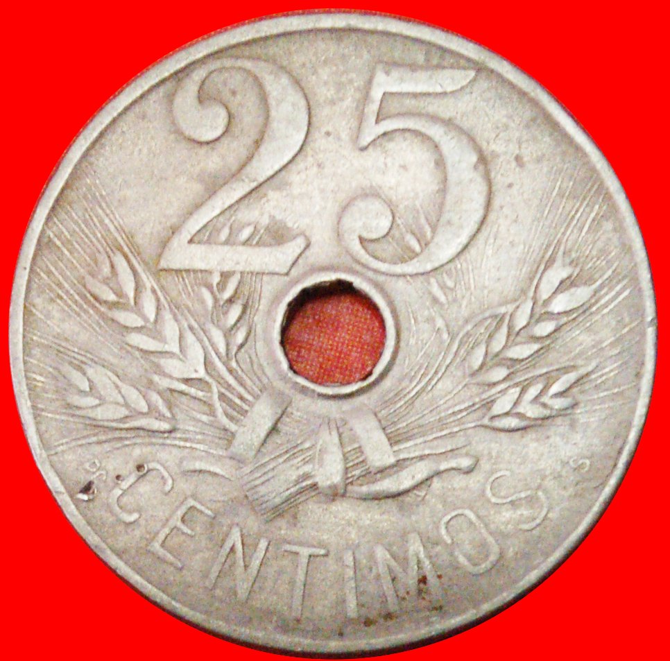  # HAMMER: SPANIEN ★ 25 CENTIMOS 1927! OHNE VORBEHALT! Alfonso XIII. (1886-1931)   
