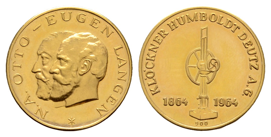  Linnartz Klöckner Humboldt Deutz Goldmedaille 1964 PP- Gewicht: 7,53g/900er   