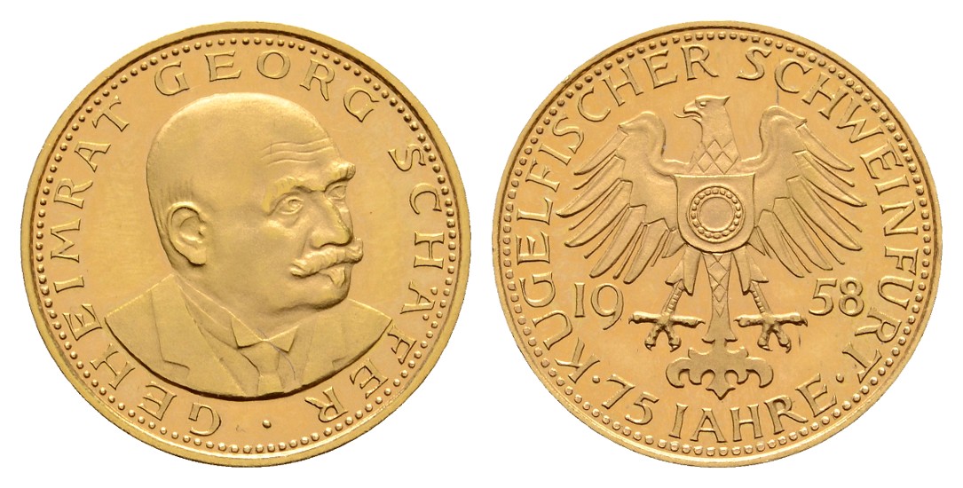  Linnartz Kugelfischer Schweinfurt Goldmedaille 1958 PP- Gewicht: 8,0g/900er   