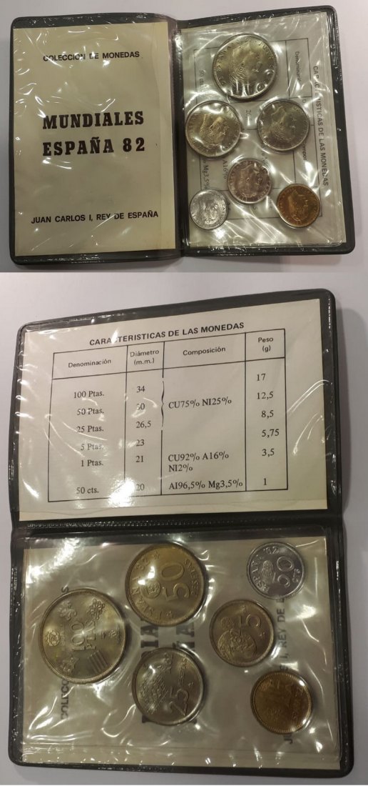  Spanien  Kursmünzensatz   1982    FM-Frankfurt   