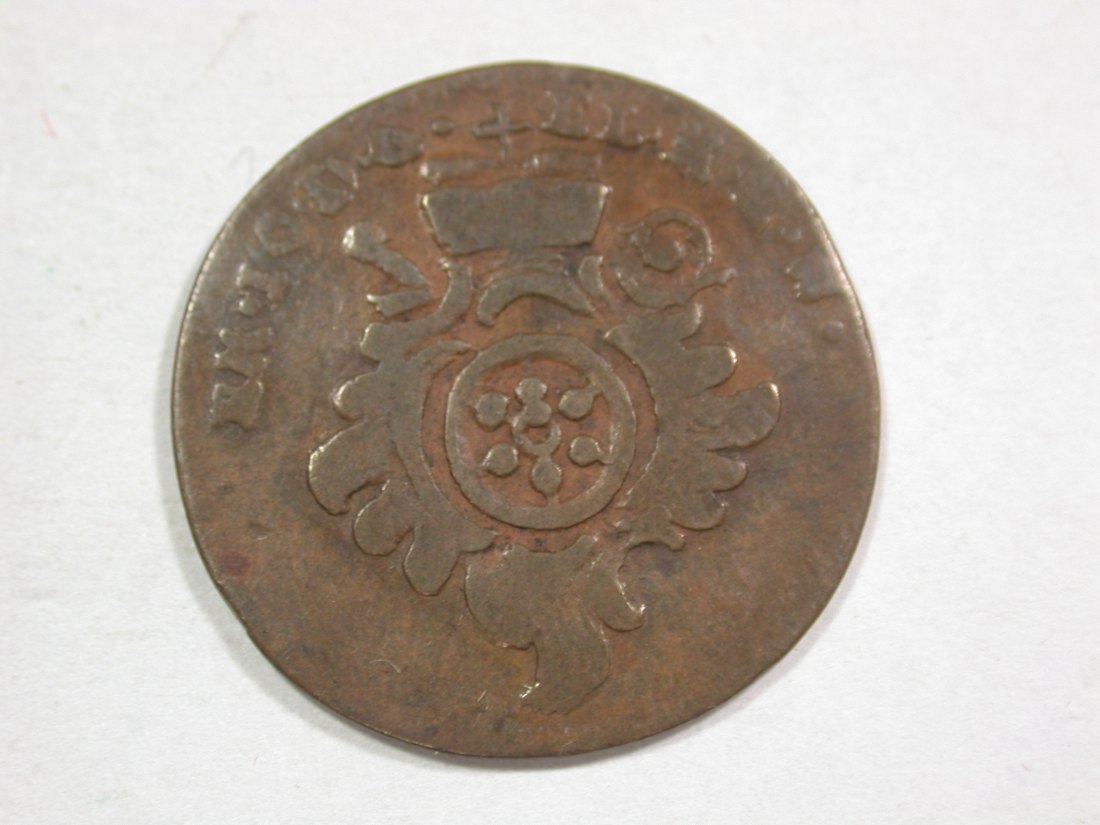  C07 Mainz  1 Pfennig 1771 in ss  Originalbilder   