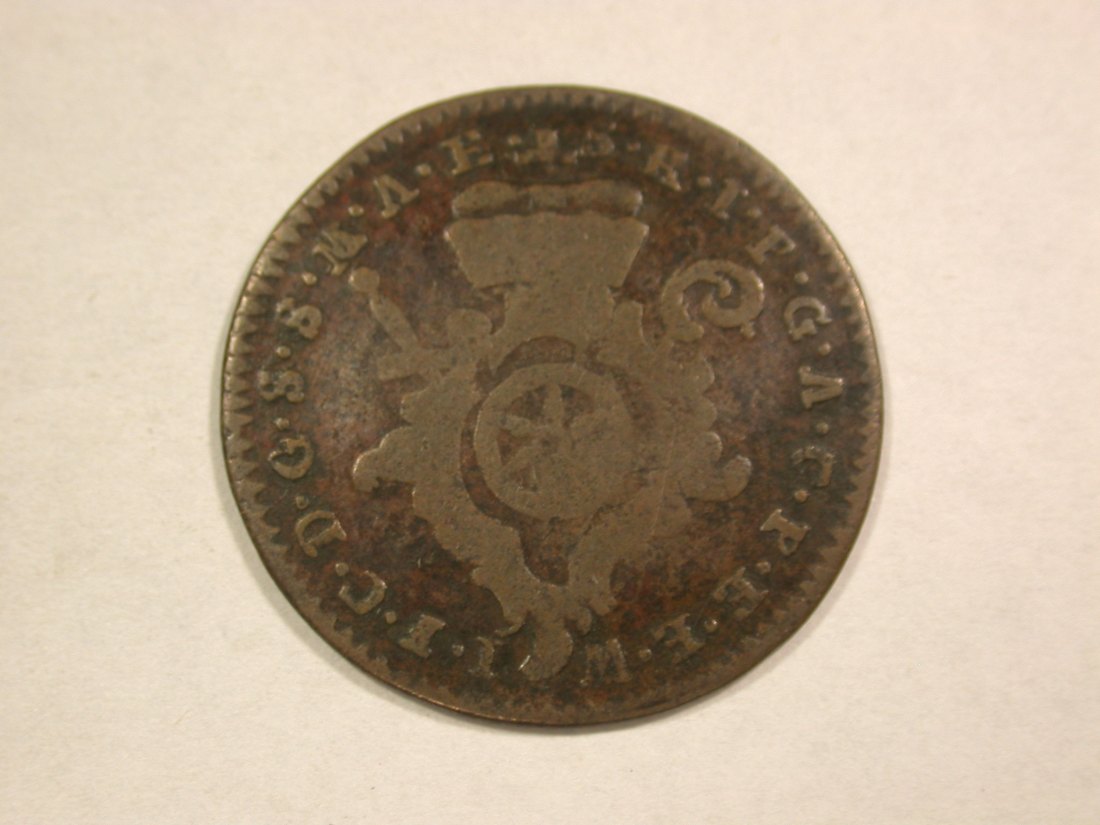  C07 Mainz  2 Pfennig 1761 in s-ss  Originalbilder   