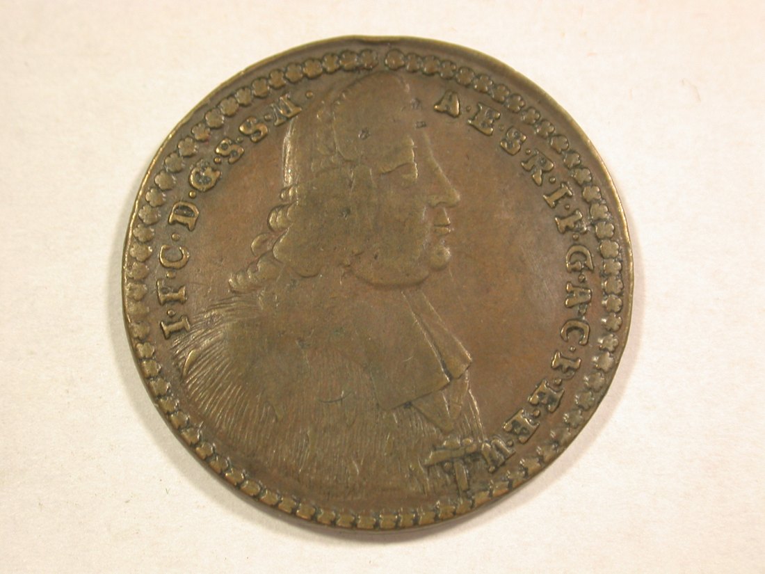  C07 Mainz  3 Pfennig 1759 in ss+   Originalbilder   