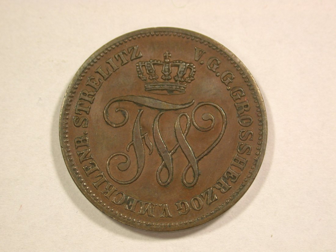  C07 Mecklenburg Schwerin  5 Pfennig 1872 B in vz+/vz-st  Originalbilder   