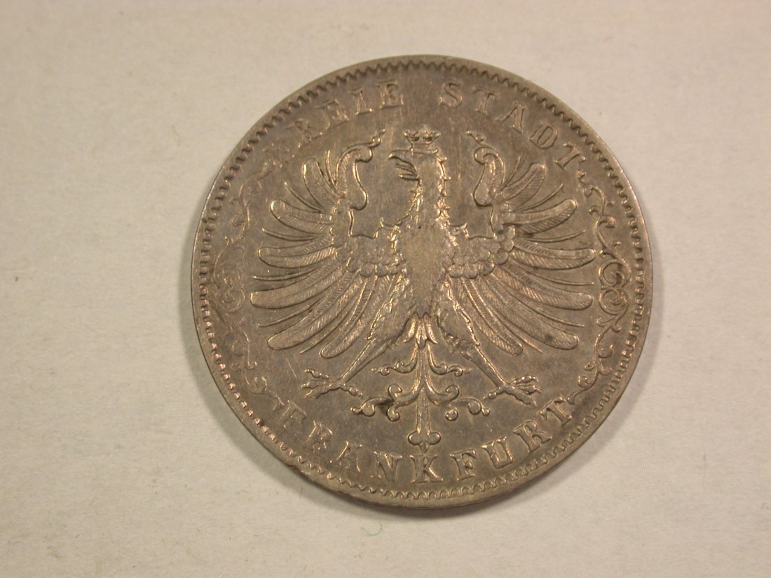  C07 Frankfurt  1/2 Gulden  1846 in ss Originalbilder   