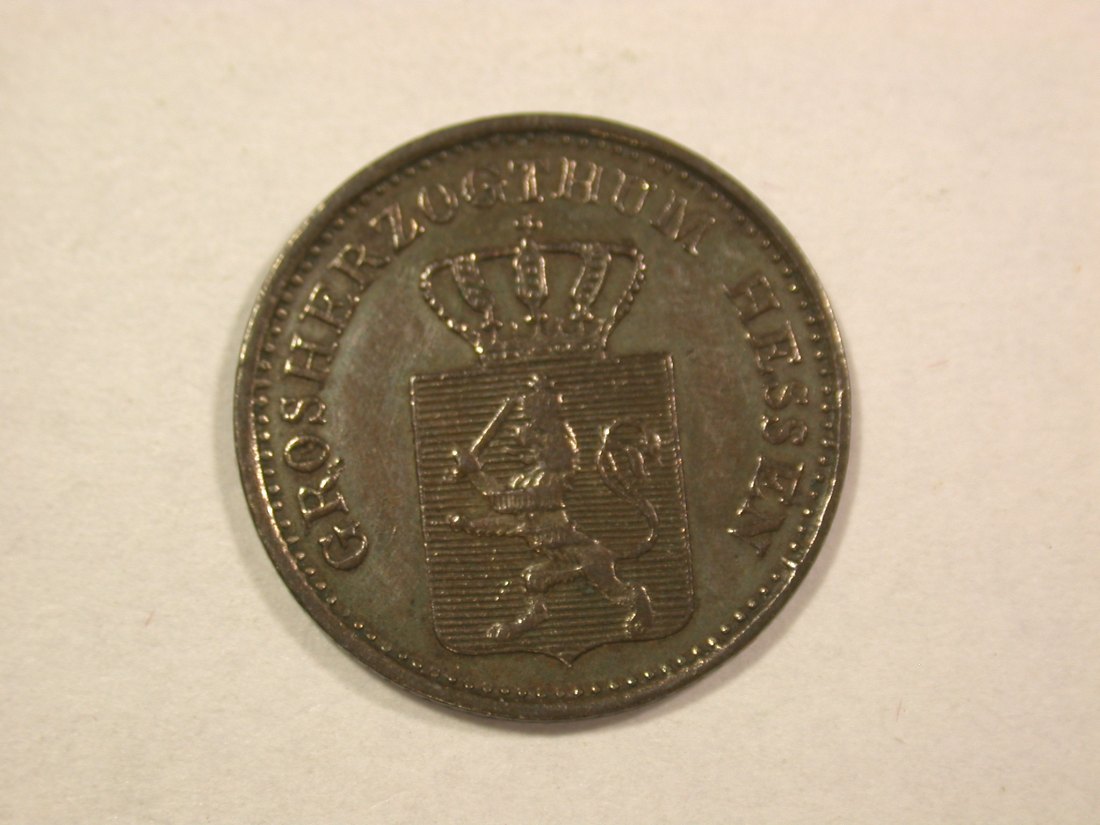  C07 Hessen Darmstadt 1 Pfennig 1869 in ss+  Originalbilder   
