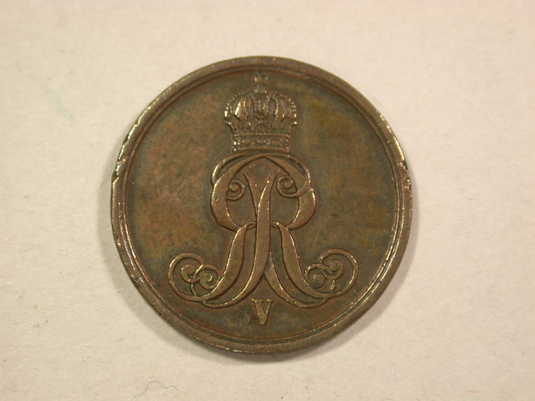  C07 Hannover 1 Pfennig  1858 in ss+  Originalbilder   