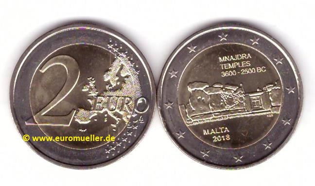 Malta 2 Euro Gedenkmünze 2018...Mnajdra   