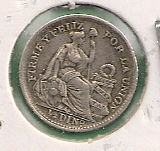  Peru - 1/2 Dino 1910 FG   