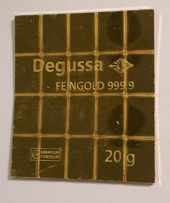 BRD  20g Degussa CombiGoldBarren MM-Frankfurt Feingold: 20g Gold   