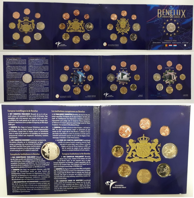  Benelux Kursmünzensatz 2007 Belgien/Niederlande/Luxemburg  FM-Frankfurt   