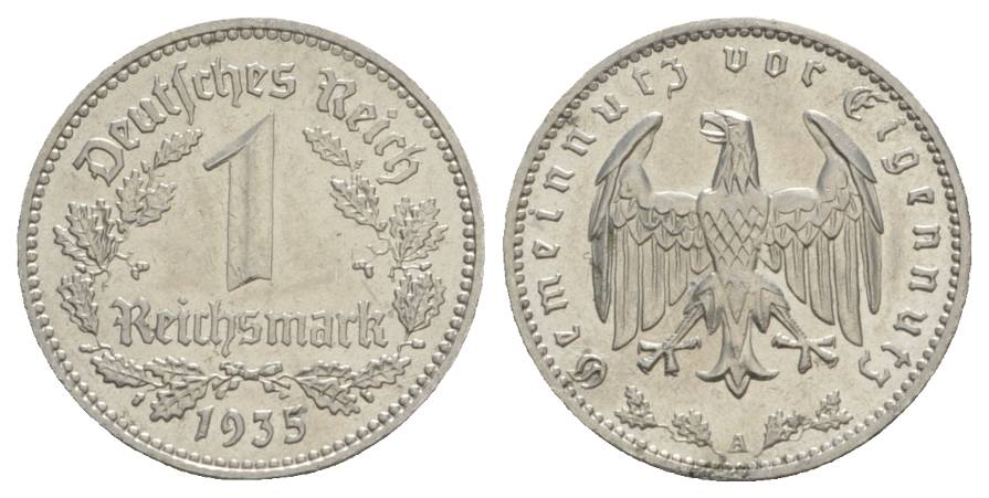  Drittes Reich, 1 Reichsmark 1935 A   