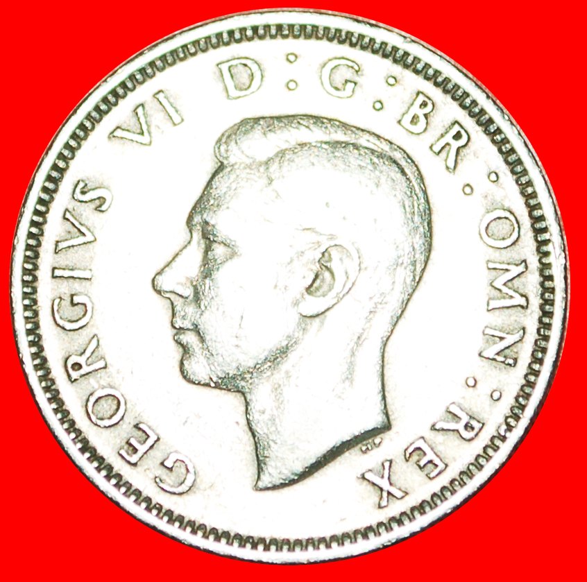  √ ENGLISH CREST: UNITED KINGDOM ★ 1 SHILLING 1949 GEORGE VI (1936-1952)! LOW START ★ NO RESERVE!   