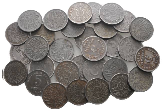  Kaiserreich, 31 Kleinmünzen   