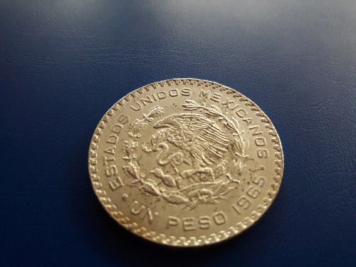  Mexiko - 1 Peso 1965 - Silber   