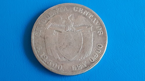 Kolumbien - 50 Cent 1915 - Silber