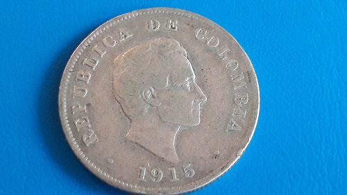  Kolumbien - 50 Cent 1915 - Silber   