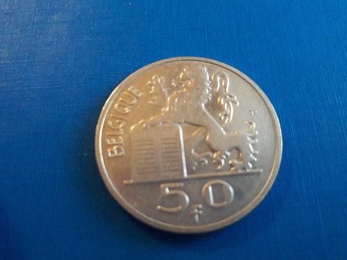  Belgien - 50 Francs 1948 - Silber   