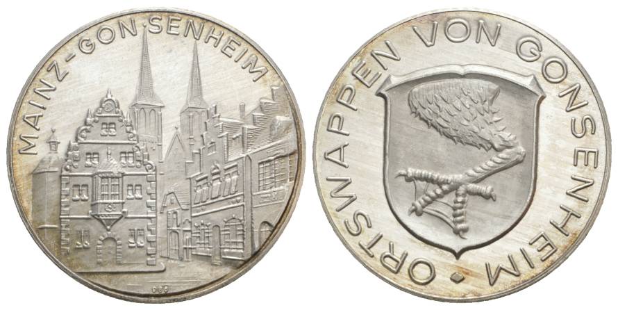  Mainz - Gonsenheim, Silbermedaille; Ø 40 mm; 29,64 g   
