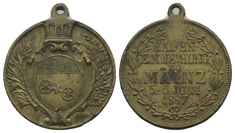  Mainz, Bronzemedaille 1887; Ø 30 mm; 15,03 g   
