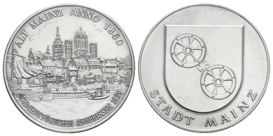  Mainz, Medaille, unedel; Ø 40 mm; 22,04 g   