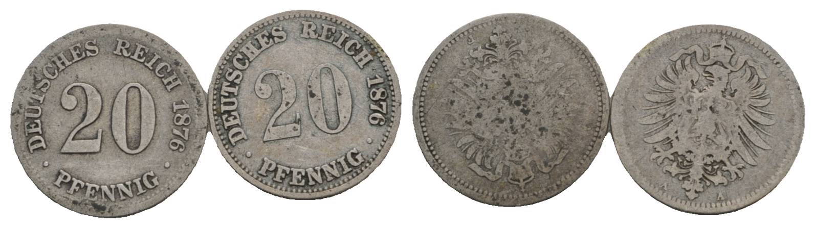  Kaiserreich, 20 Pfennig (2 Kleinmünzen)   