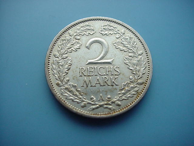 Weimarer Republik 2 Reichsmark 1926 A -Silber