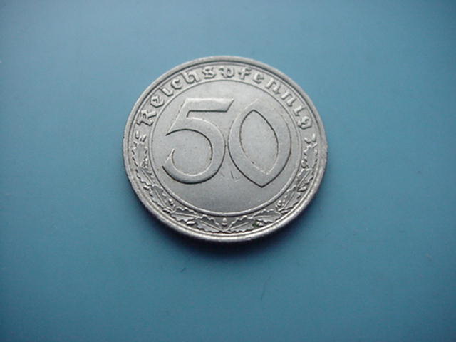 Drittes Reich 50 Reichspfennig 1939 J