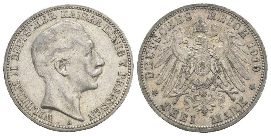  Kaiserreich, 3 Mark 1910   