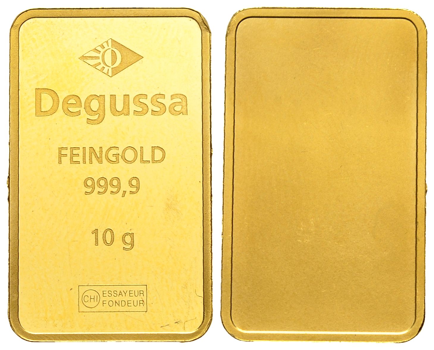PEUS 1288 BRD 10 g Feingold. Degussa Barren GOLD 10 g o.J. Uncirculated