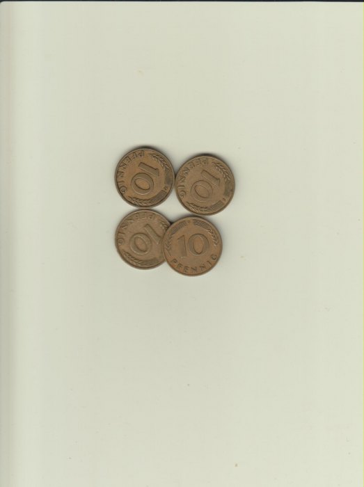 Bundesrepublik Deutschland 10 Pfg 1950 DFGJ in ss.