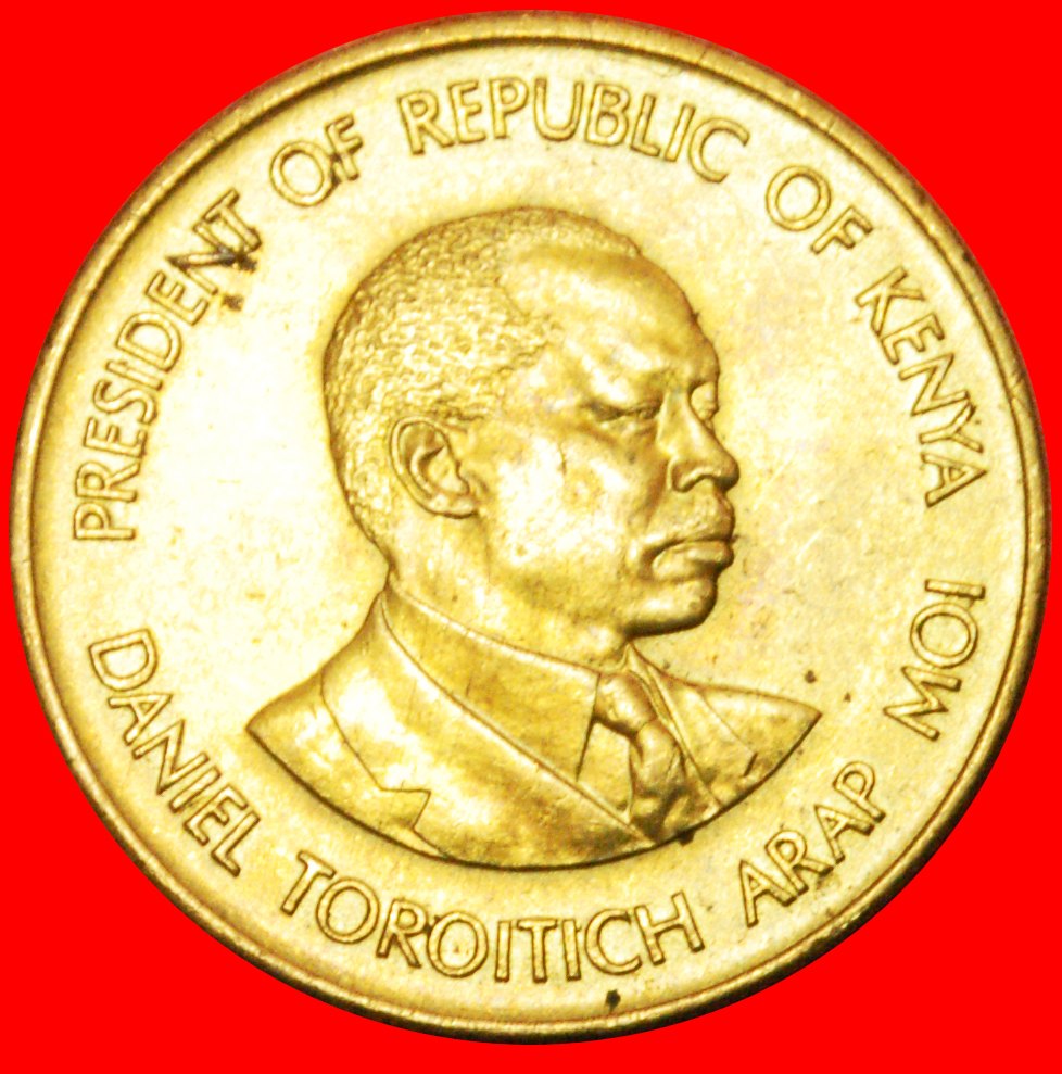  # COCK AND LIONS (1978-1991): KENYA ★ 5 CENTS 1987 MINT LUSTER! LOW START ★ NO RESERVE!   