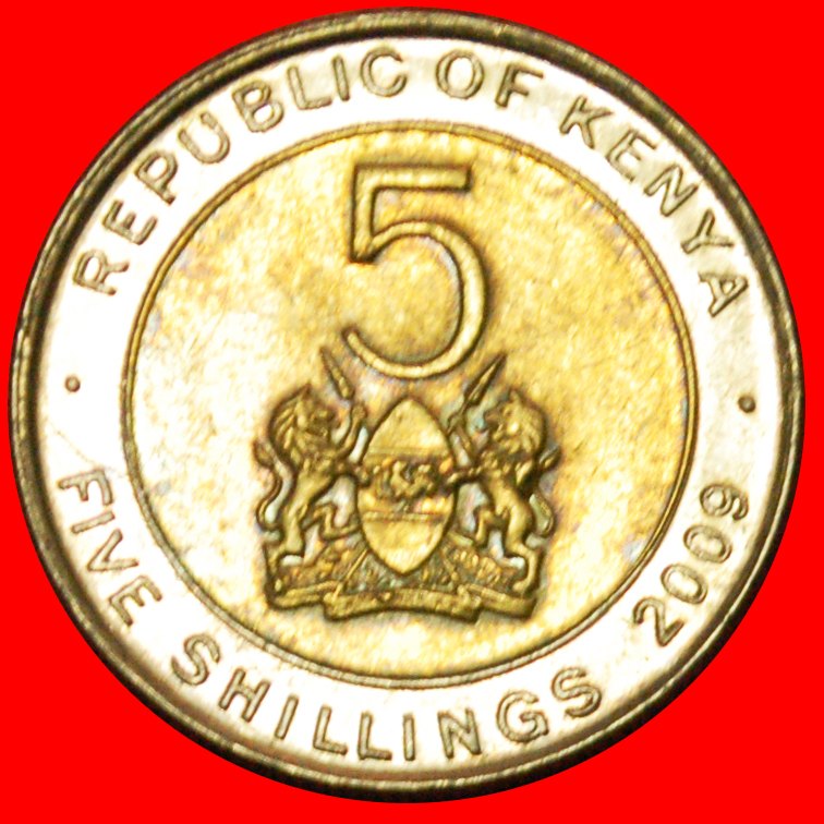  # COCK (2005-2009): KENYA ★ 5 SHILLINGS 2009! LOW START ★ NO RESERVE!   