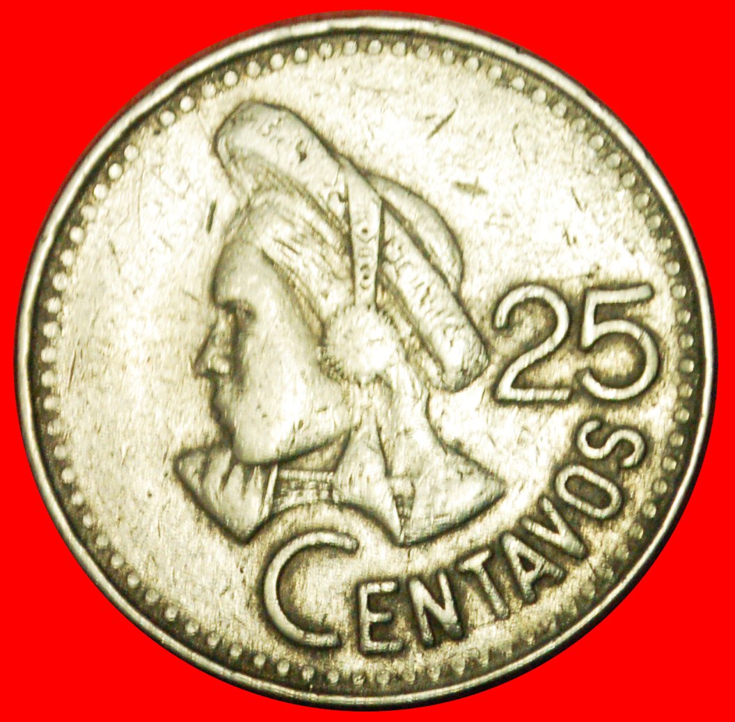  # VOGEL (1977-2000): GUATEMALA ★ 25 CENTAVOS 1990! OHNE VORBEHALT!   