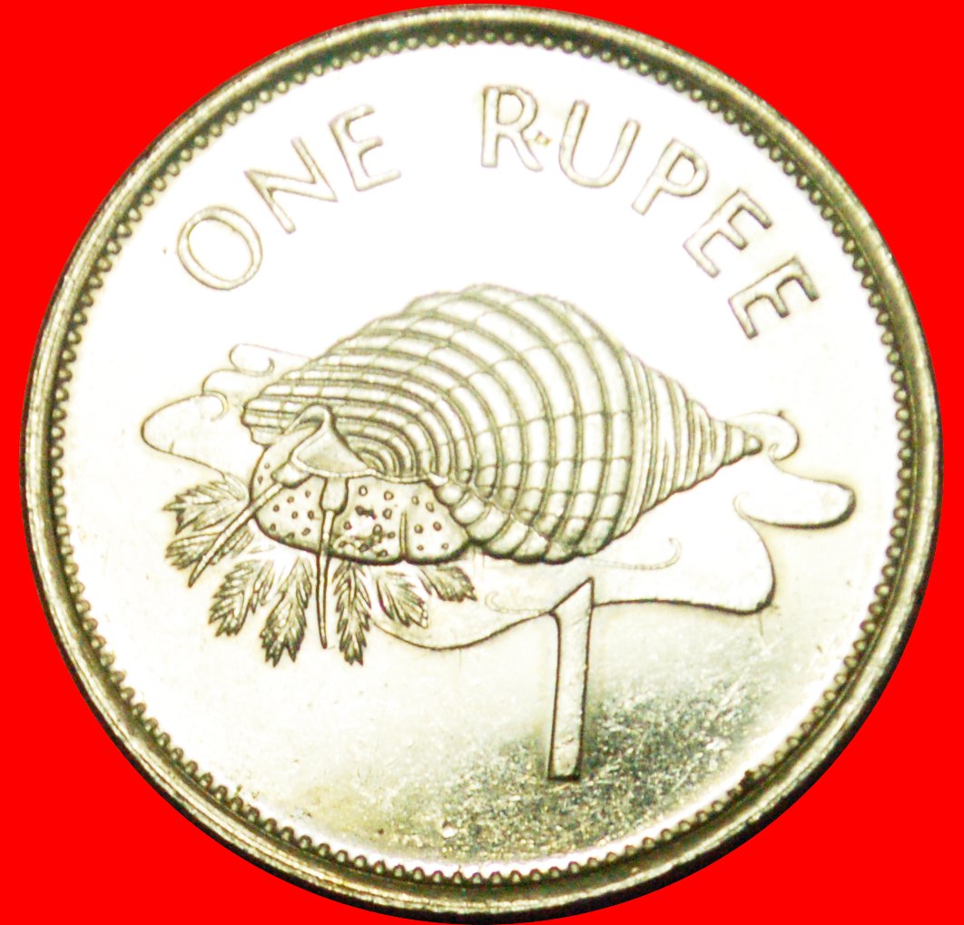  # GREAT BRITAIN: SEYCHELLES ★ 1 RUPEE 1997 PM TRITON SHELL! LOW START ★ NO RESERVE!   