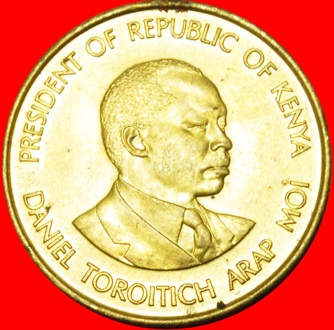 # COCK AND LIONS (1978-1991): KENYA ★ 10 CENTS 1991 UNC MINT LUSTER! LOW START ★ NO RESERVE!
