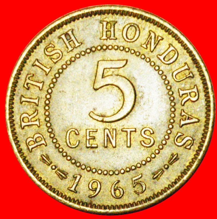  # LETZTEN TYP: BRITISCH HONDURAS ★ 5 CENTS 1965! OHNE VORBEHALT!   