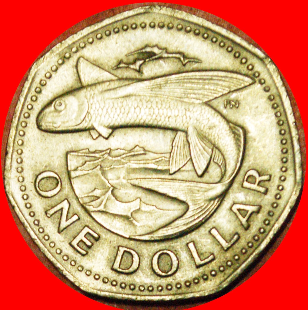  # GROSSBRITANNIEN FISCH (1973-1986): BARBADOS ★ 1 DOLLAR 1973! OHNE VORBEHALT!   