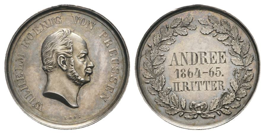  Preußen, Silbermedaille 1765, Ø 25 mm, 5,58 g   