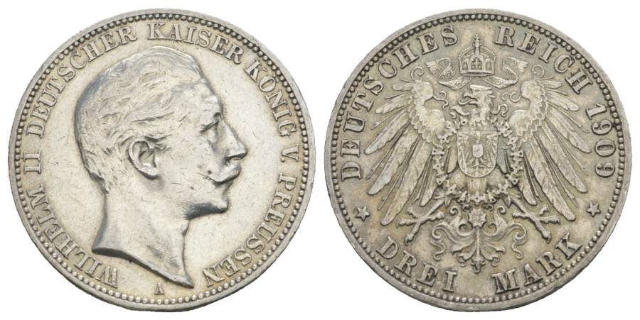  Preußen, 3 Mark 1909   