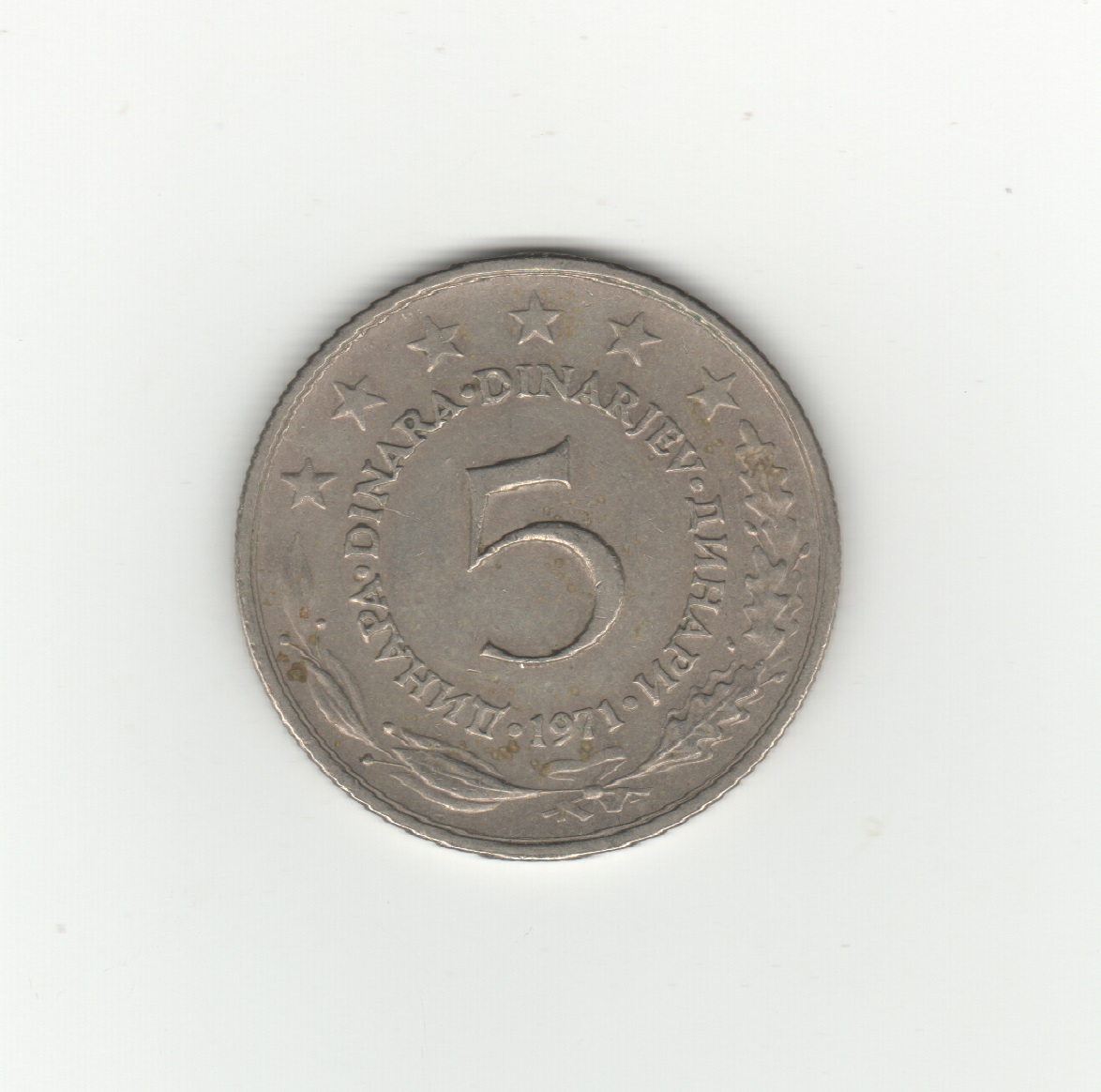  Jugoslawien 5 Dinara 1971   