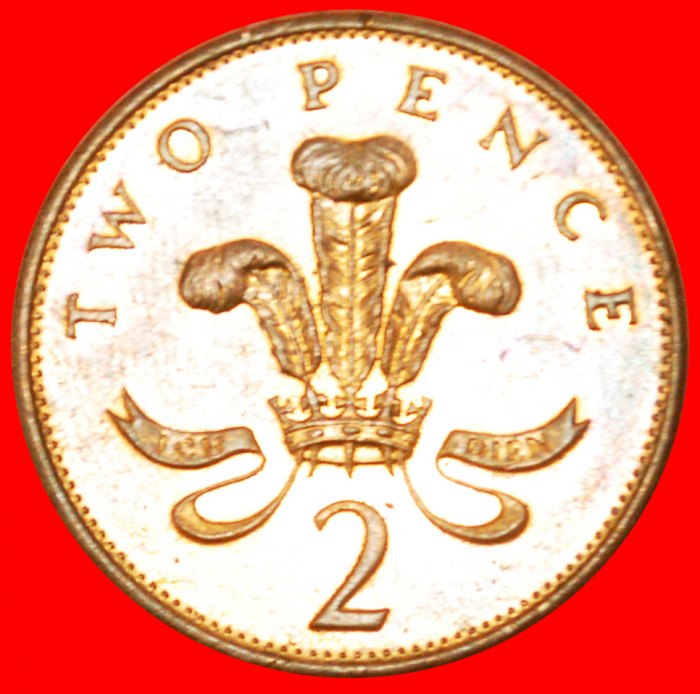  # PRINCE OF WALES (1985-1992): UNITED KINGDOM ★ 2 PENCE 1989 MINT LUSTER! LOW START ★ NO RESERVE!   