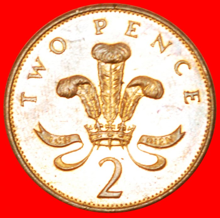 # PRINCE OF WALES (1985-1992): GROSSBRITANNIEN ★ 2 PENCE 1989 VZGL STEMPELGLANZ! OHNE VORBEHALT!
