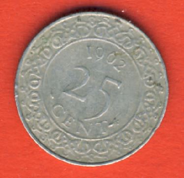  Suriname 25 Cent 1962   