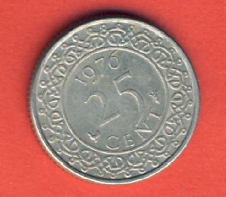  Suriname 25 Cent 1976   