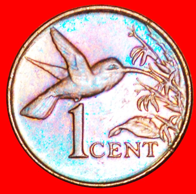  # KOLIBRI (1976-2016): TRINIDAD UND TOBAGO ★ 1 CENT 2001 VZGL STEMPELGLANZ! OHNE VORBEHALT!   